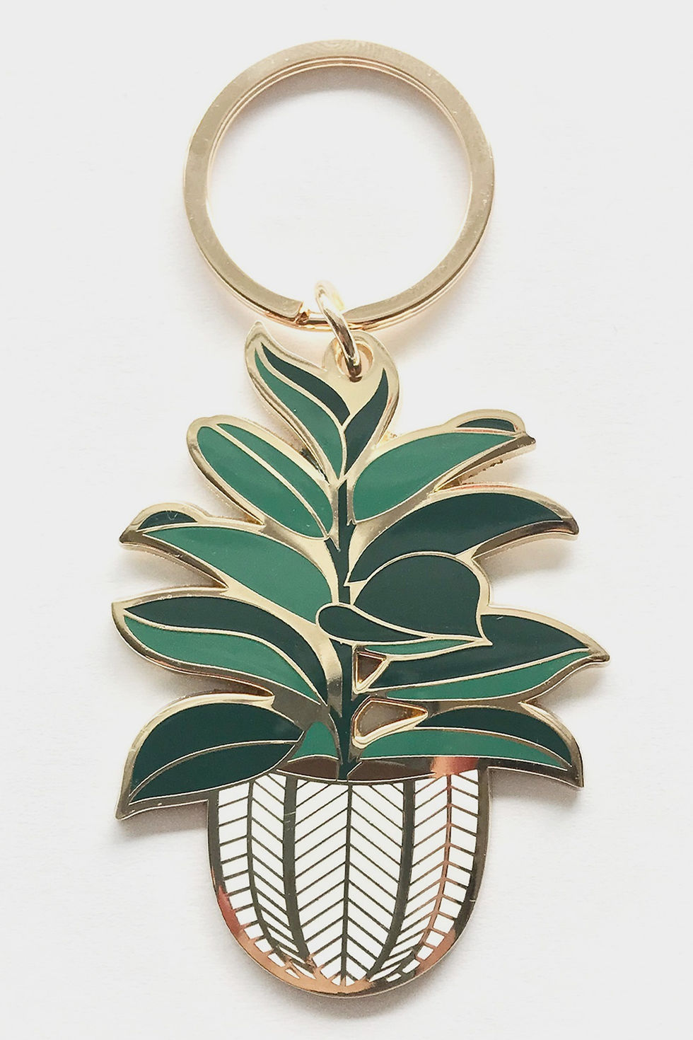 Miniaturbild: Enamel Keychain „Rubber Tree“
