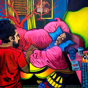 Rest (With You) in Our Bed (2024)

Acrylic on canvas
36” x 48”
