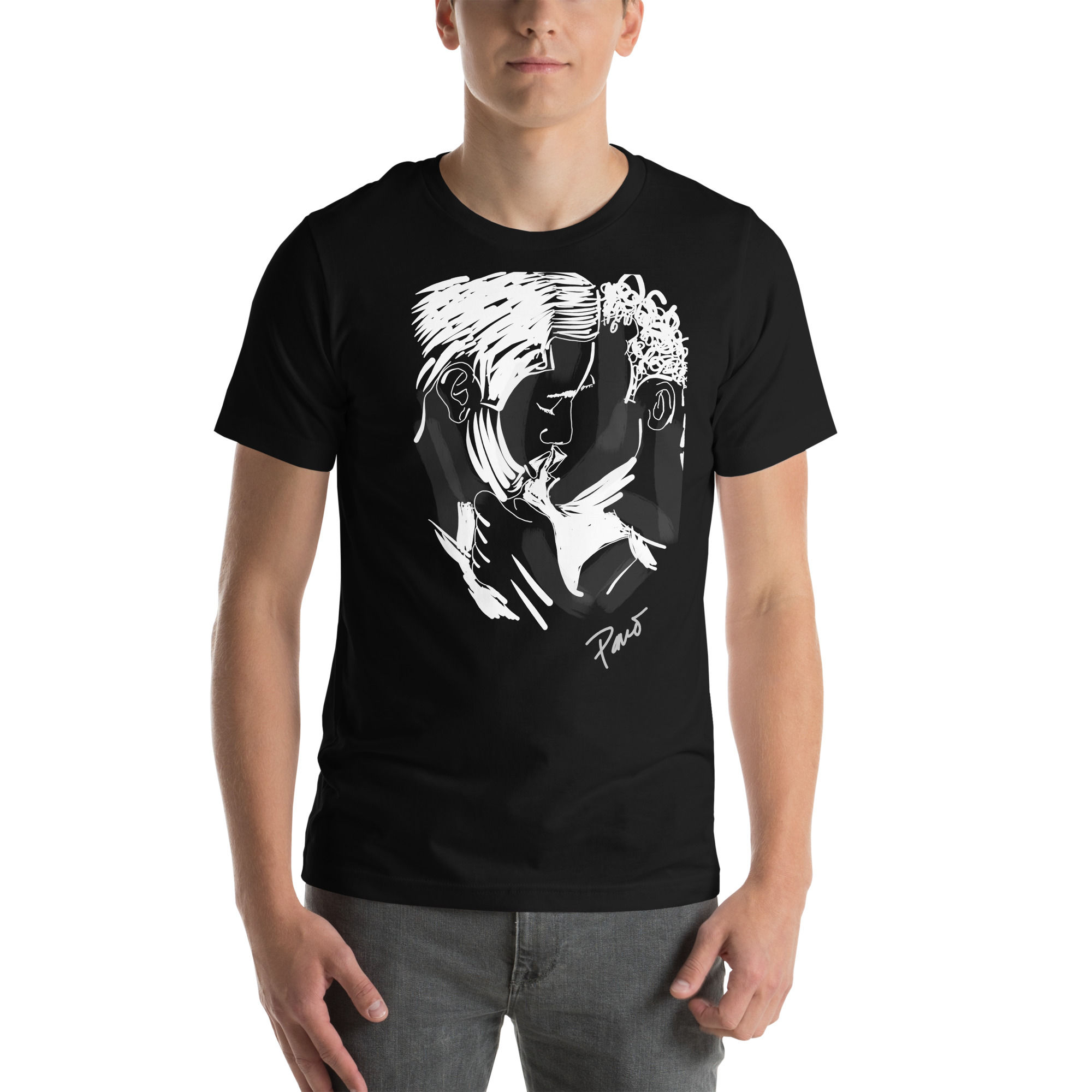Unisex t-shirt con estampado al frente
