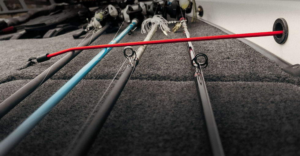 Color Rod Tie Downs, Skeeter Bass Boat Rod Tie Downs, Graph Wraps, Boat