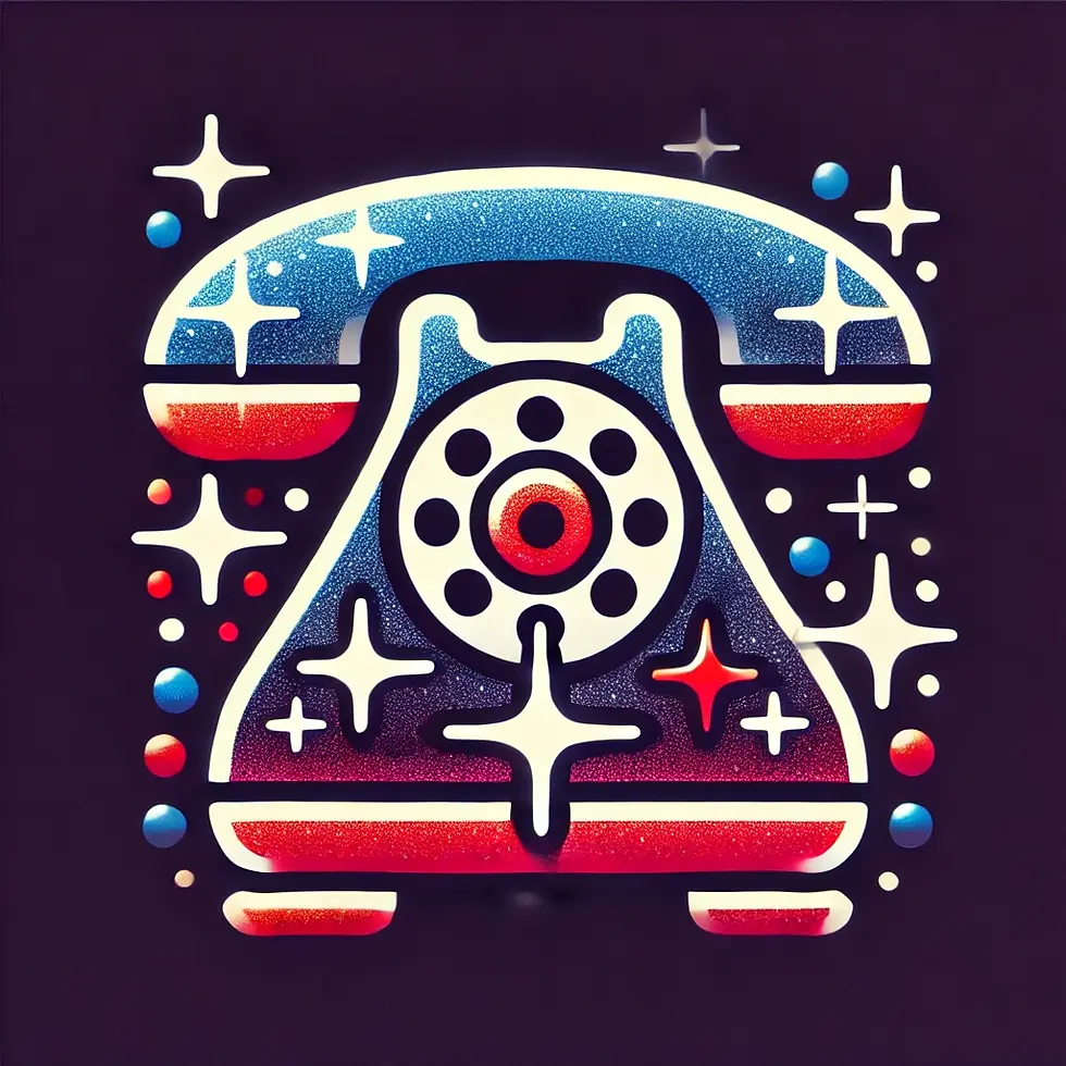 DALL·E 2024-08-26 01.09.06 - A telephone icon designed with a disco theme. The icon should