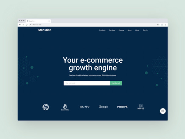 Stackline's official landing page