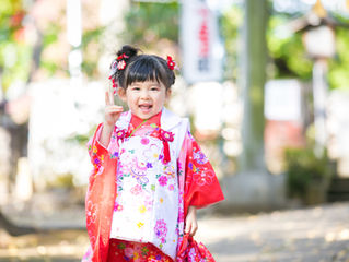 お姉ちゃんになった!無邪気な3歳七五三*