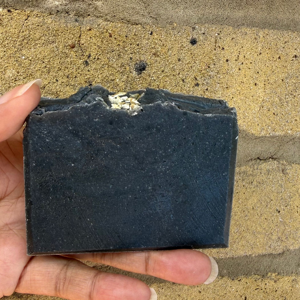 Charcoal soap front view