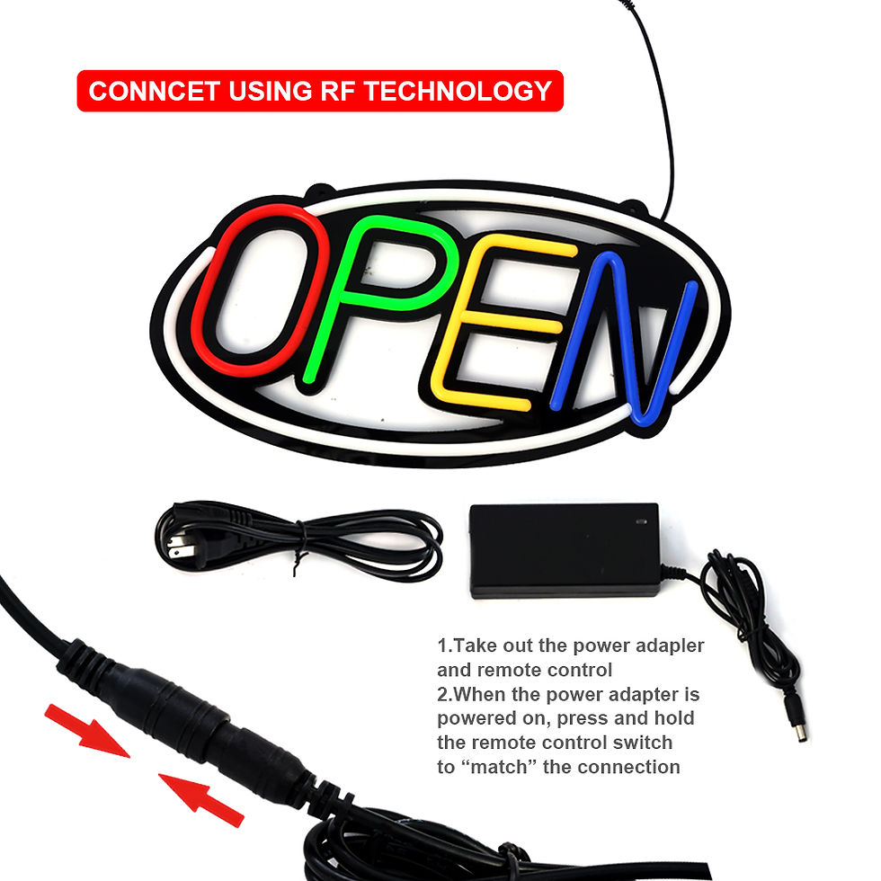 Thumbnail: LED Neon Open Sign for Business Super Bright 18.5x9.25In Oval