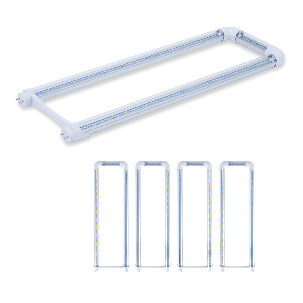T8 T10 T12 U-Bend Light Fixture,LED U Shaped Bulbs,2FT 24W(50W Equivalent)