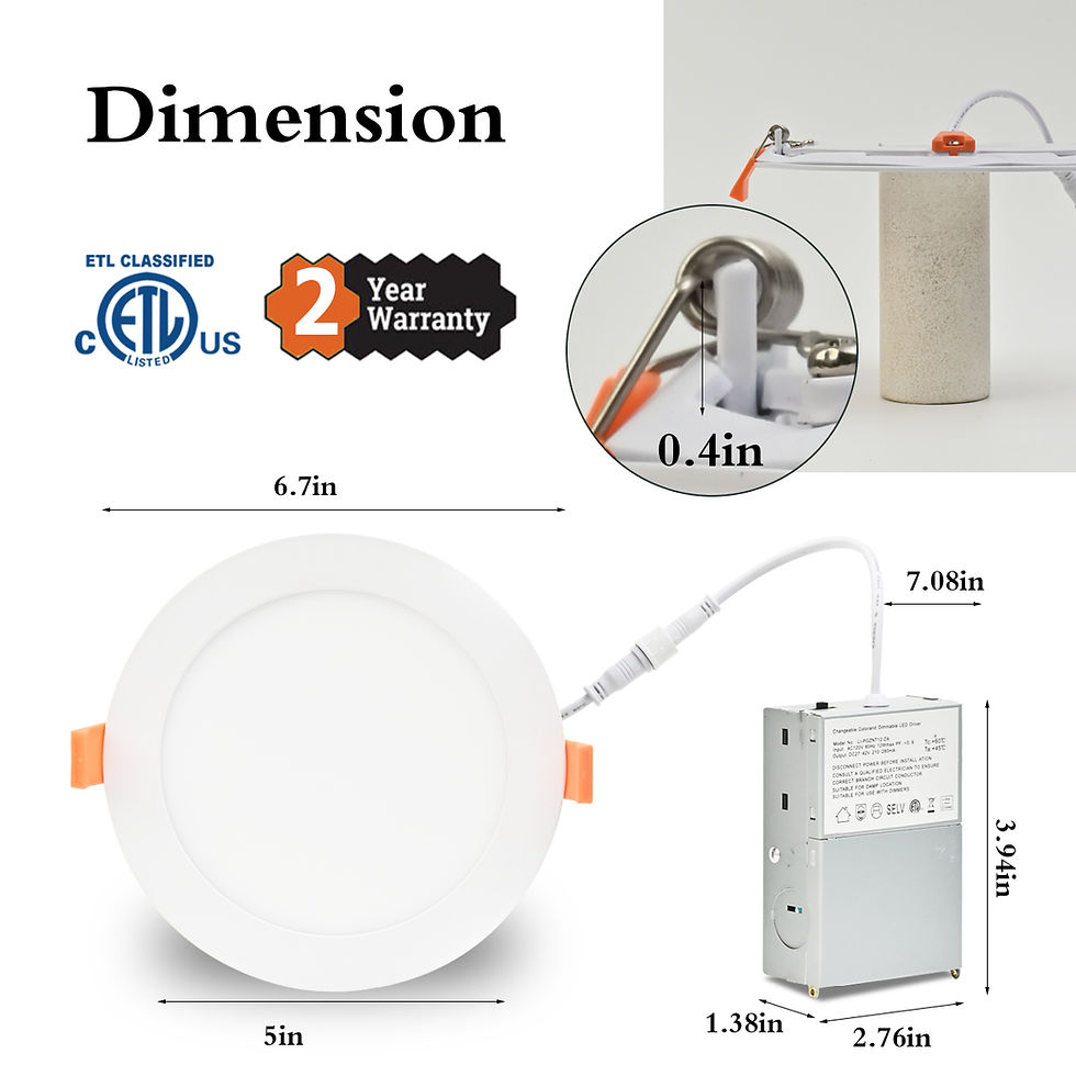 縮圖：12 Pack Recessed Lighting, 5CCT LED Recessed Light with Junction Box