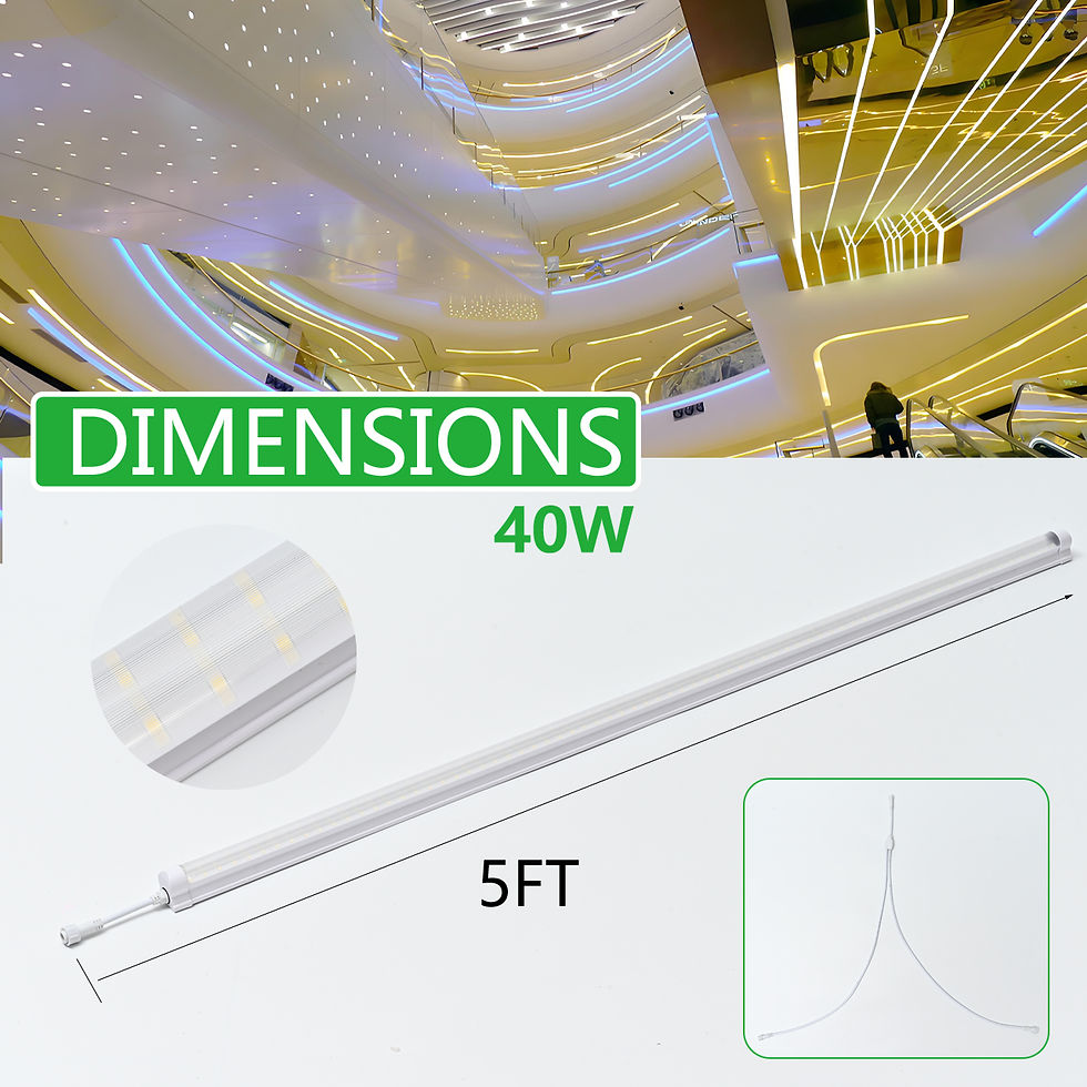 Thumbnail: LED Freezer Tube Lights,T8 Integrated Cooler Light Fixture Daylight White 6000k