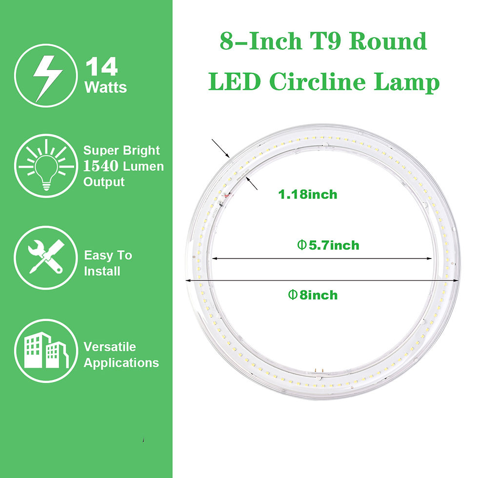 Thumbnail: T9 LED Circline Light Bulb, LED Circular Light,Clear Cover 6000K Daylight