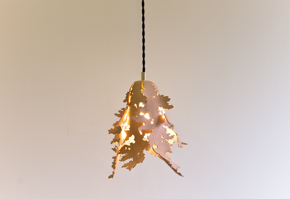 Forest Lamp Handmade Leather Pendant Light