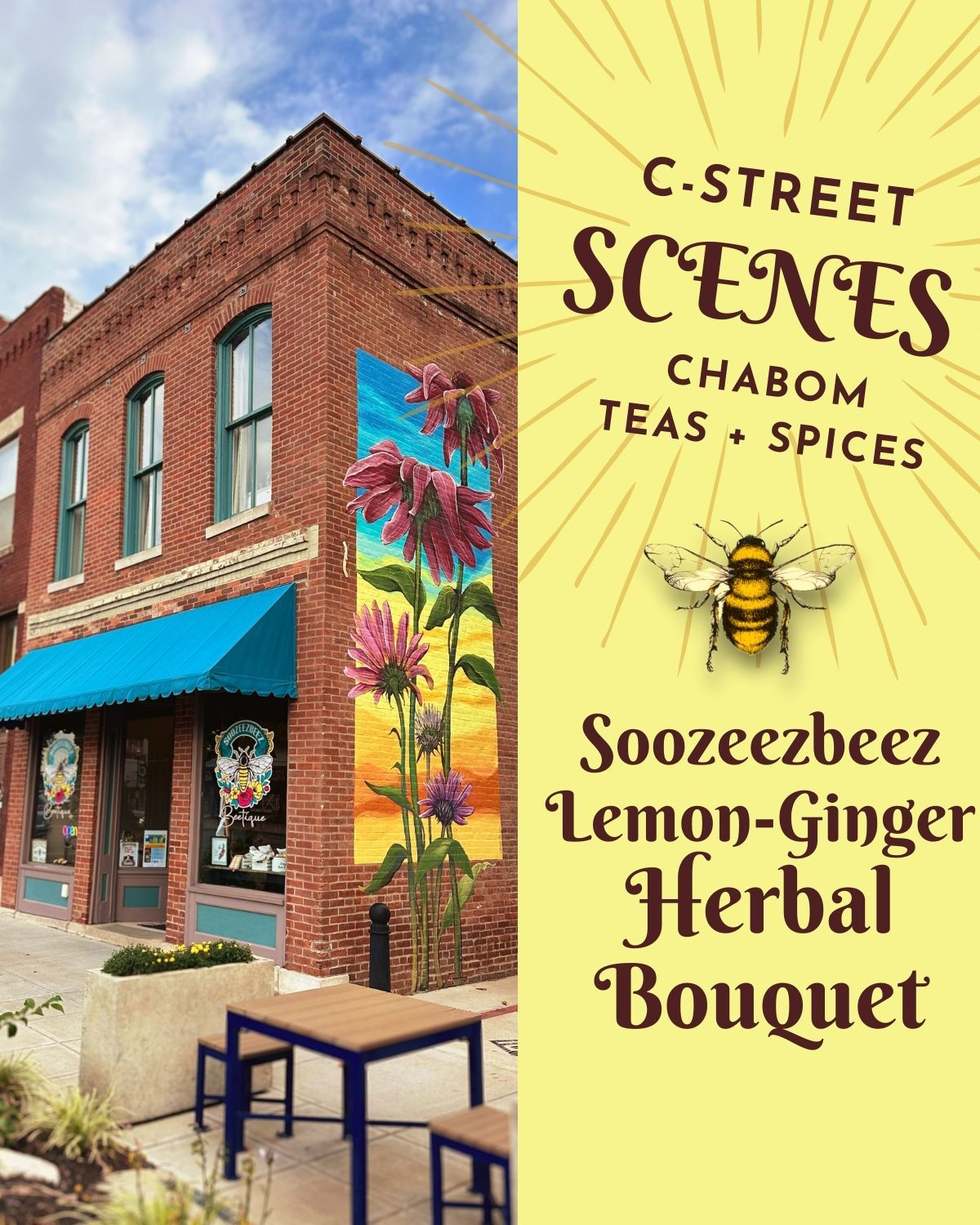 C-Street Scenes Teas- Soozeebeez Commemorative Bag