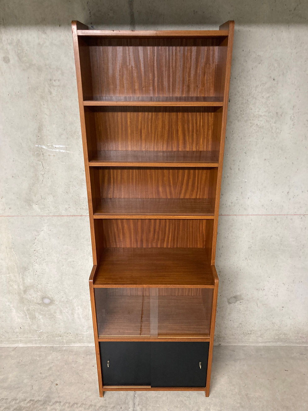 Miniature : Bibliothèque vitrine haute vintage années 60