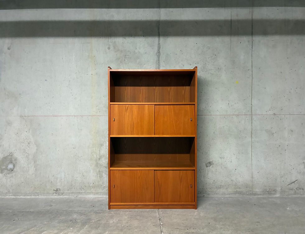 Miniature : Bibliothèque vitrine meuble de rangement vintage années 70