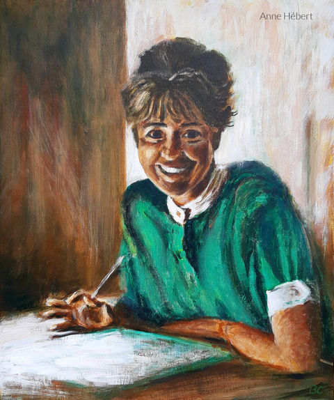 Anne Hébert, Portrait de Bernard Courteau