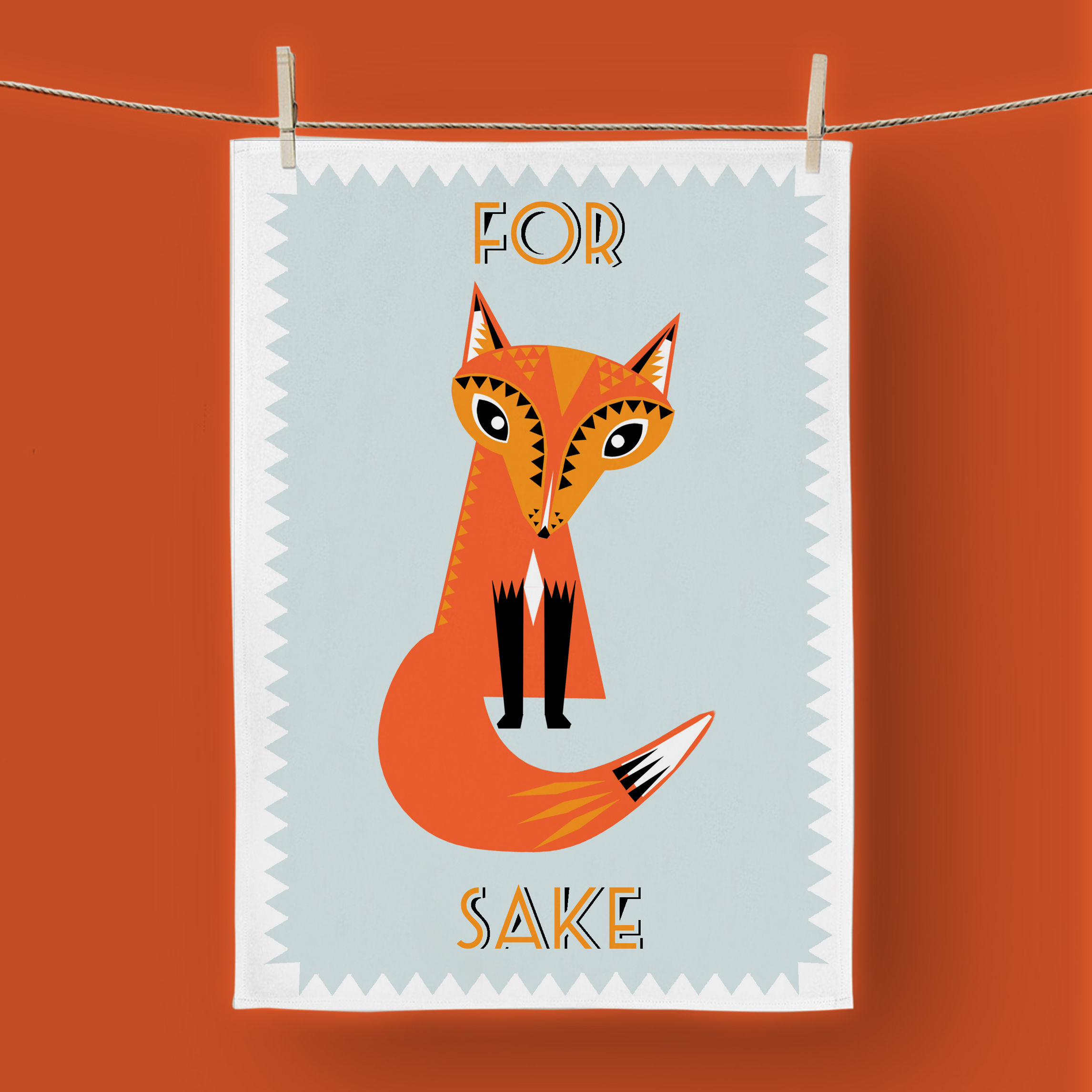 For Fox Sake, Tea Towel