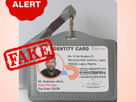 Do Not Pay To Scammer Jubrin Sulieman posing as CDcare NGN Stores