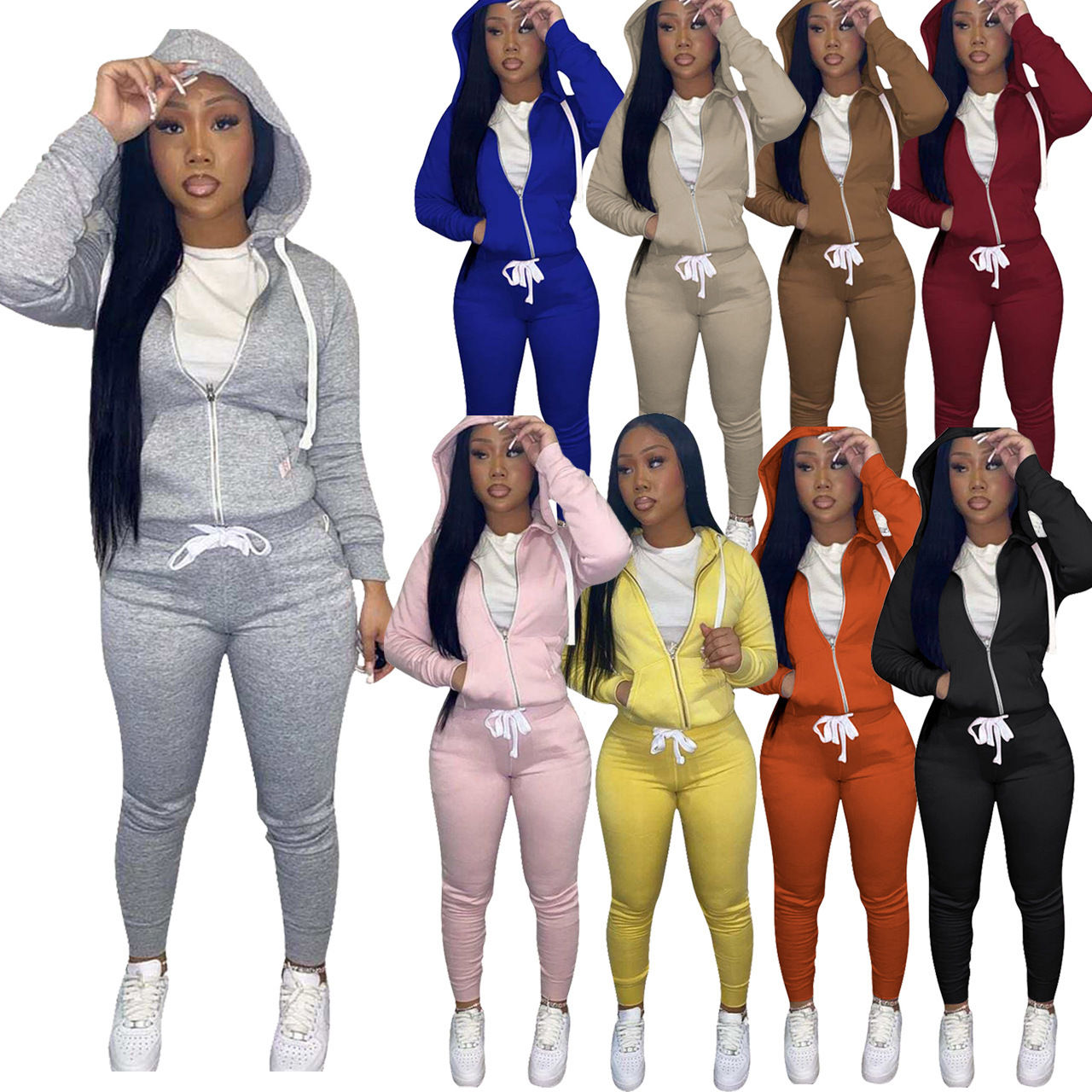 11 Colors fall winter 2 Piece Pants Set Women fall 2025 women clothes Hoodies Sw