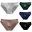 Thumbnail: Lingerie Underwear Ice Silk Low Waist Triangle Pants Panties Men Briefs Ball Pou