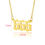 Thumbnail: 111 222 333 555 666 777 888 999 444 Angel Number Necklace For Women Vintage Gold