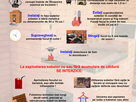 ‼ MĂSURI DE PREVENȚIE ANTI-INCENDIARE PENTRU SEZONUL RECE