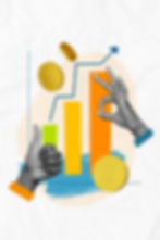 Creative picture banner collage of people investors show different symbols okey fine adver