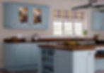 Solid Wood Shaker Hand Painted Blue