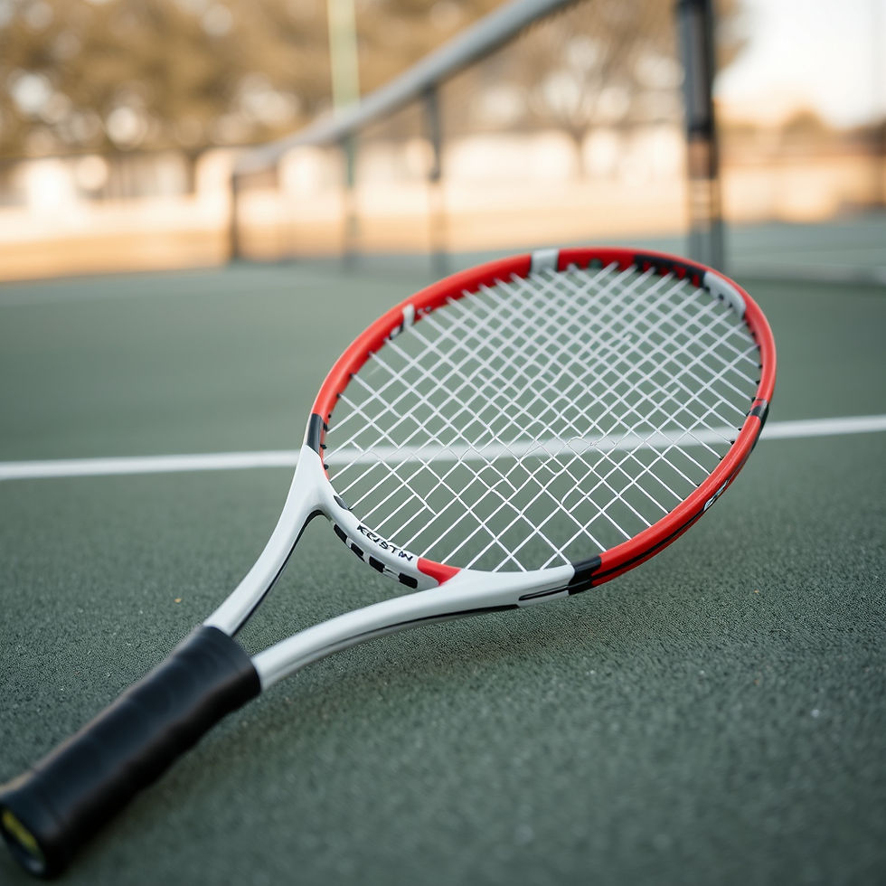 Tennisschläger auf dem Tennisplatz in Tieschen