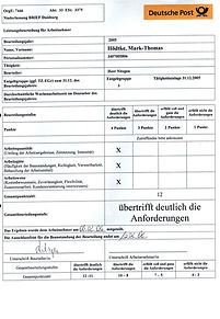 Mitarbeitszeugnis Deutsche Post AG