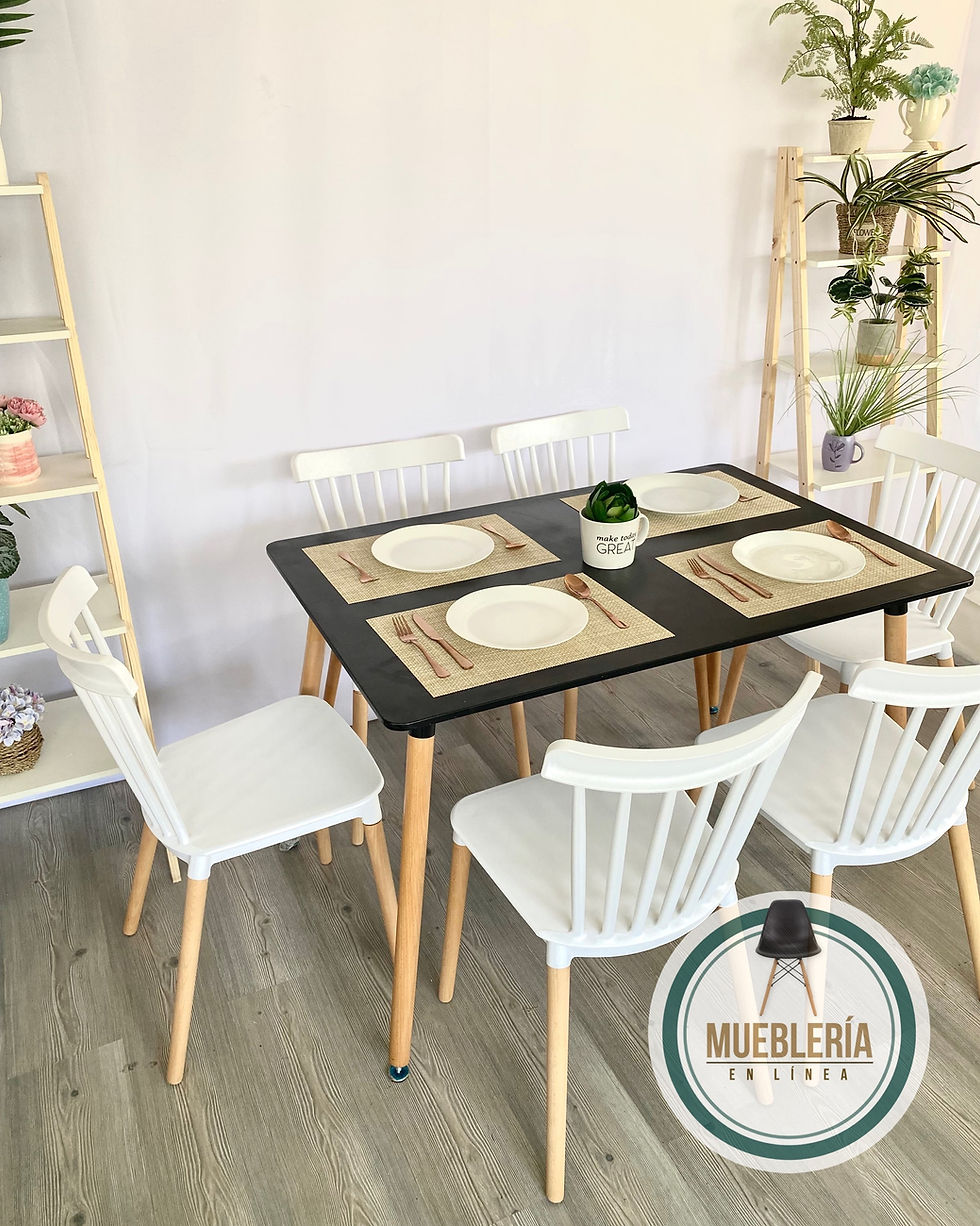 Miniatura: Comedor № 106 Silla Windsor  +  Mesa Rectangular Madera 120*80/130*80cm