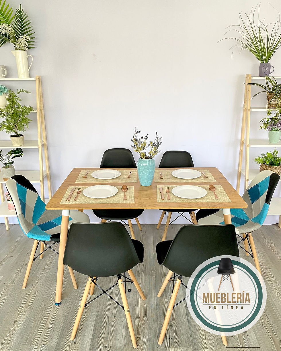 Miniatura: Comedor № 76 Silla Patchwork    +  Mesa Rectangular Madera 120*80/130*80cm