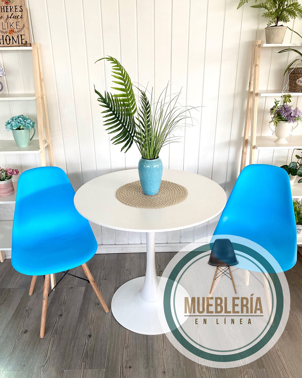 Miniatura: Comedor № 3 Silla estilo EAMES DSW + Mesa Tulip 80/100cm