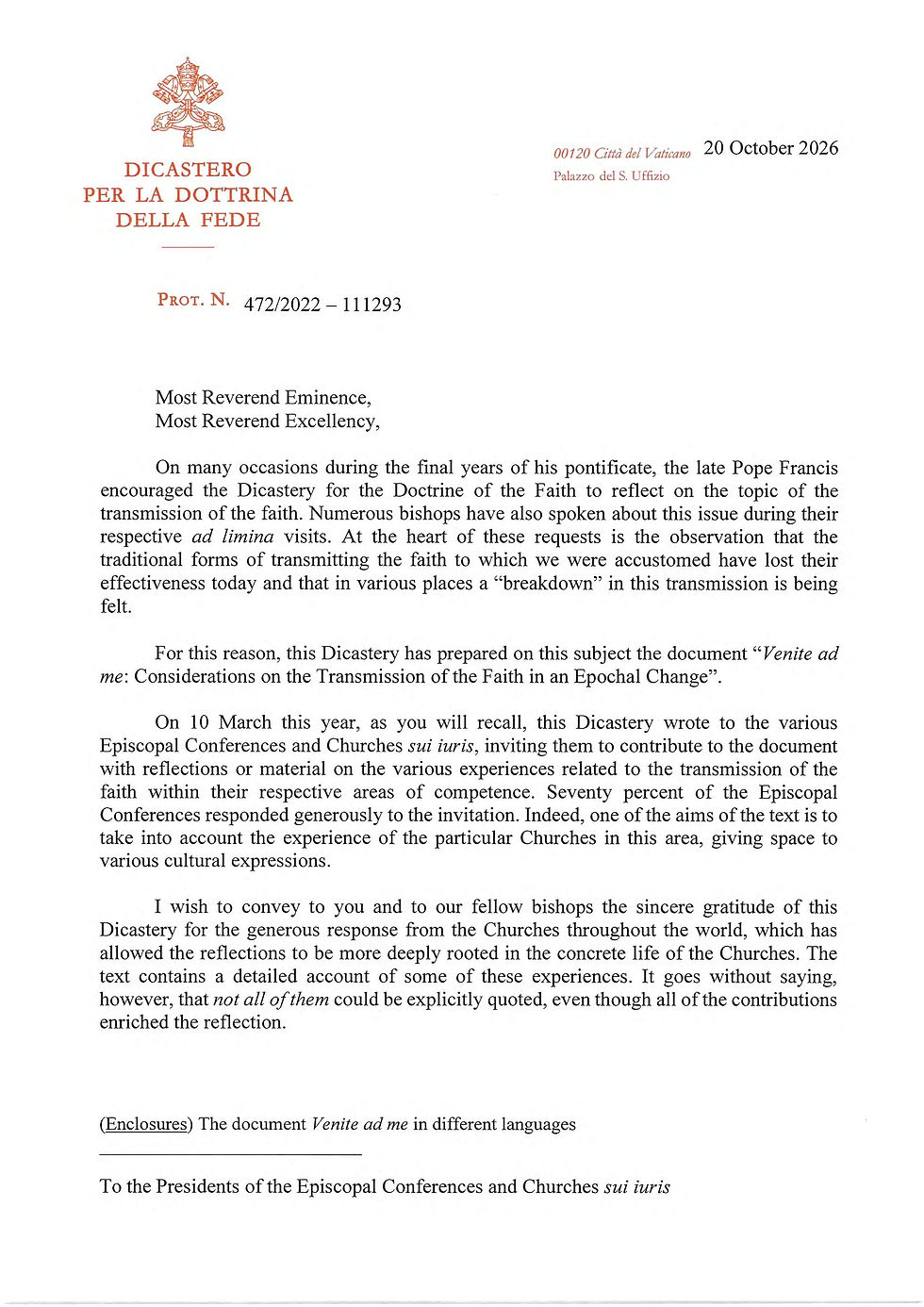 The Catholic Bishops Conference of Papua New Guinea and Solomon Islands announces the publication of a significant new document from the Holy See’s Dicastery for the Doctrine of the Faith.