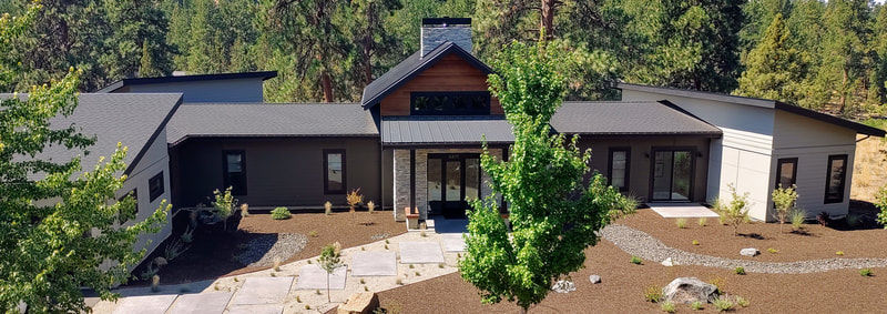 Modern house exterior, Heartstone Custom Homes North Idaho