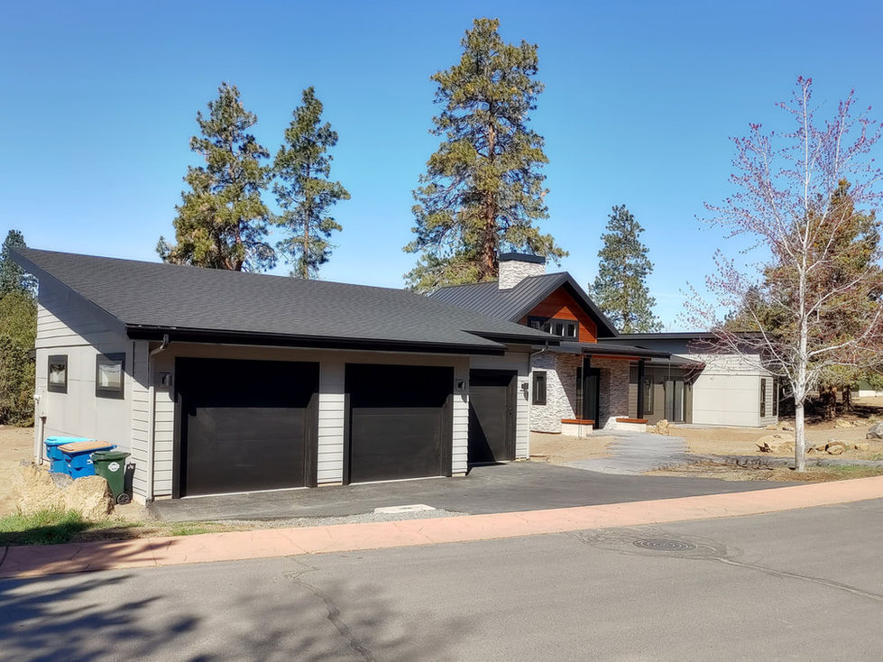 Modern home with three-car garage, Heartstone Custom Homes North Idaho