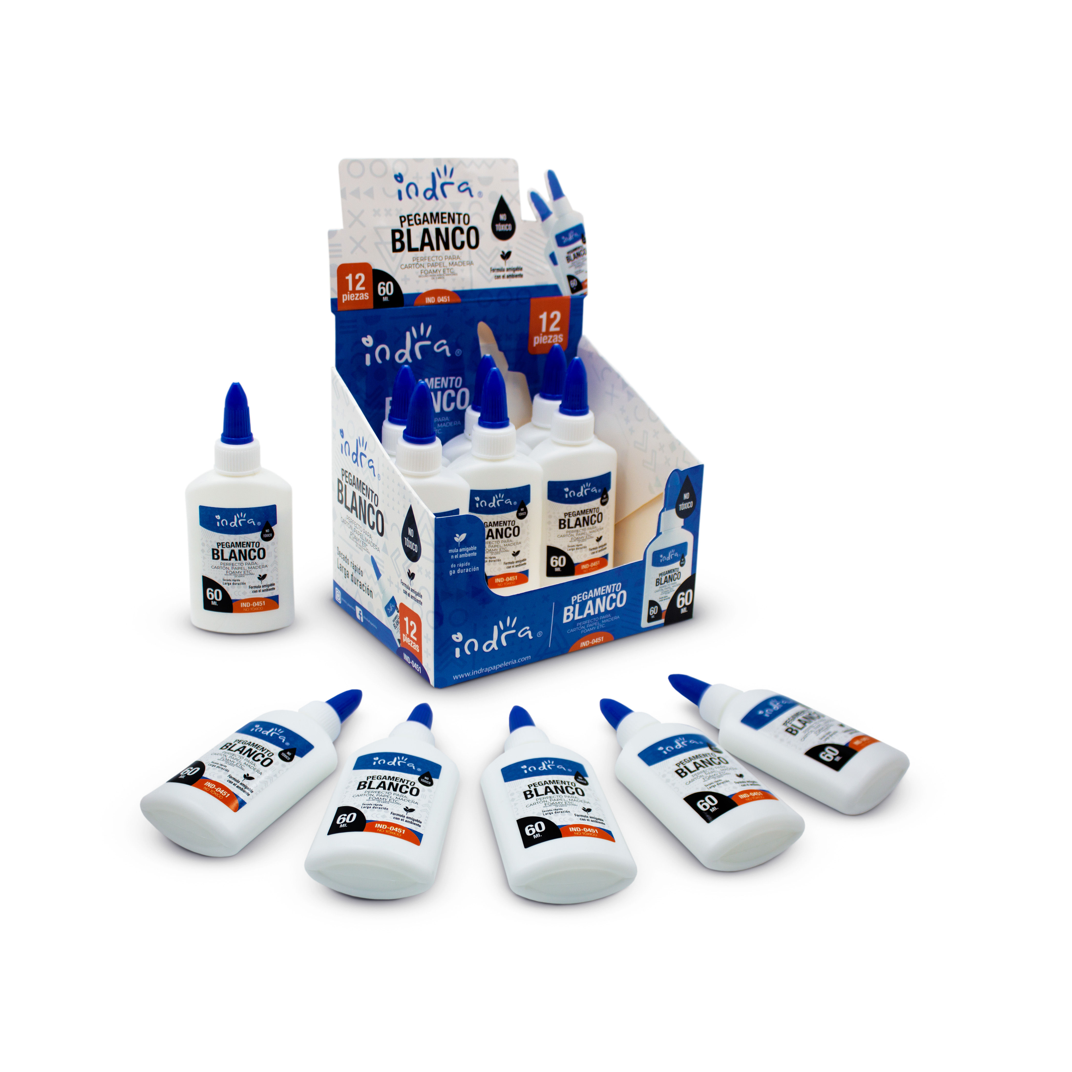 cajita 12 pegamento blanco 60ml