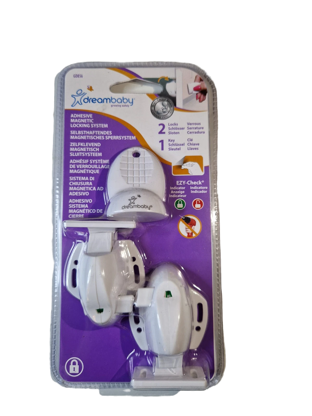Adhesive magnetic child lock