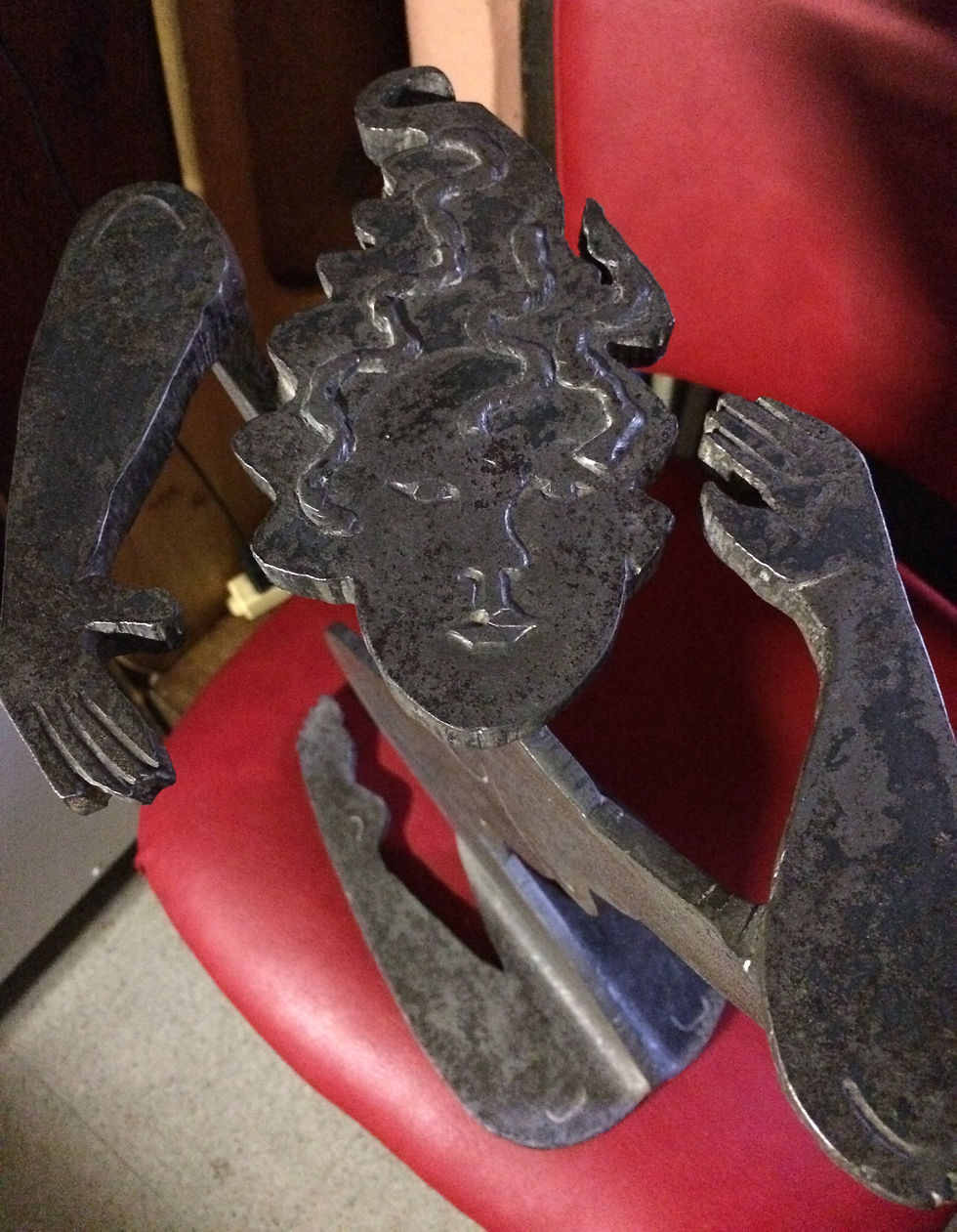 Thumbnail: Max K Elias sculpture: I-beam Nude with Flowing Hair