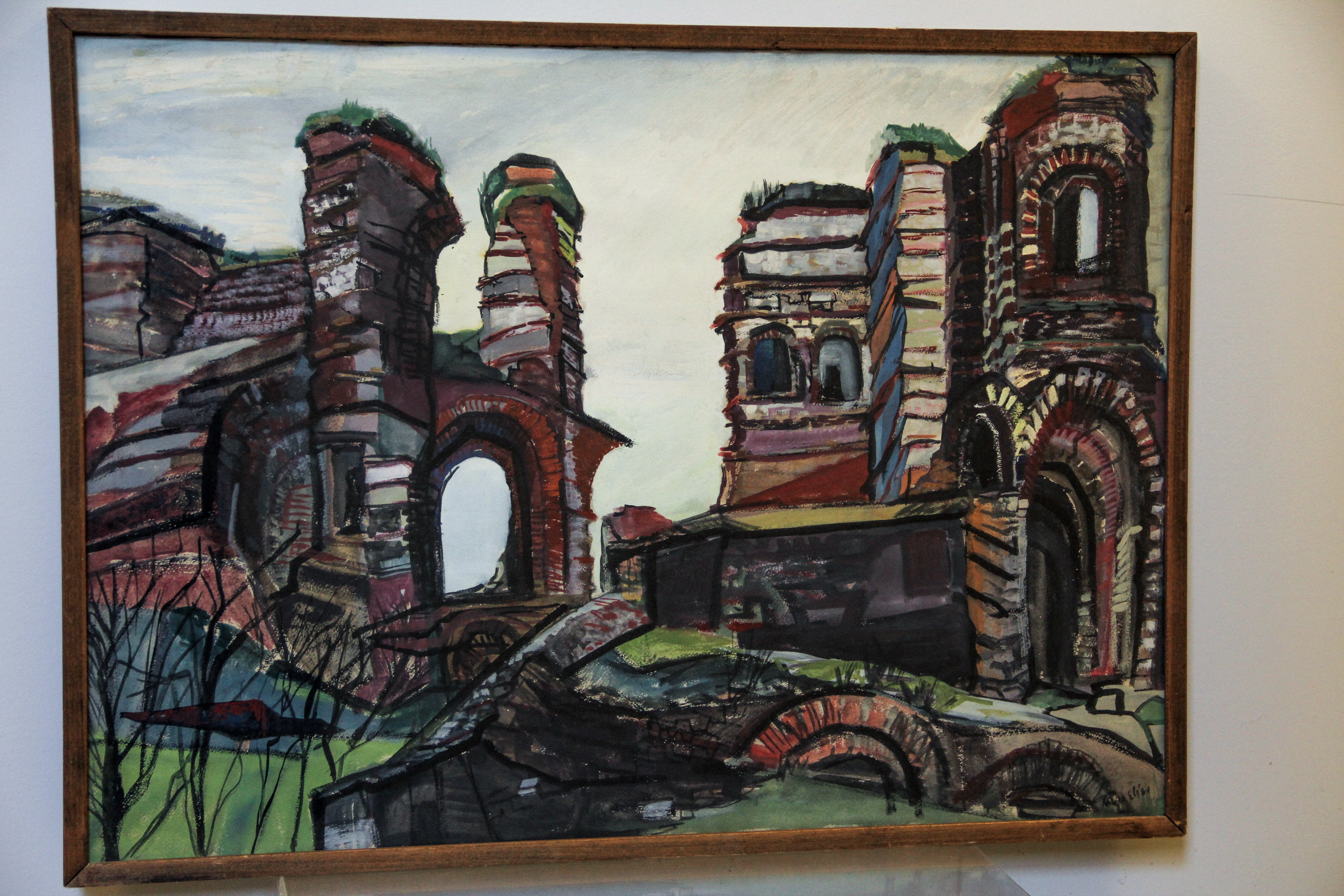 Myra Elias painting: Roman Ruins in France
