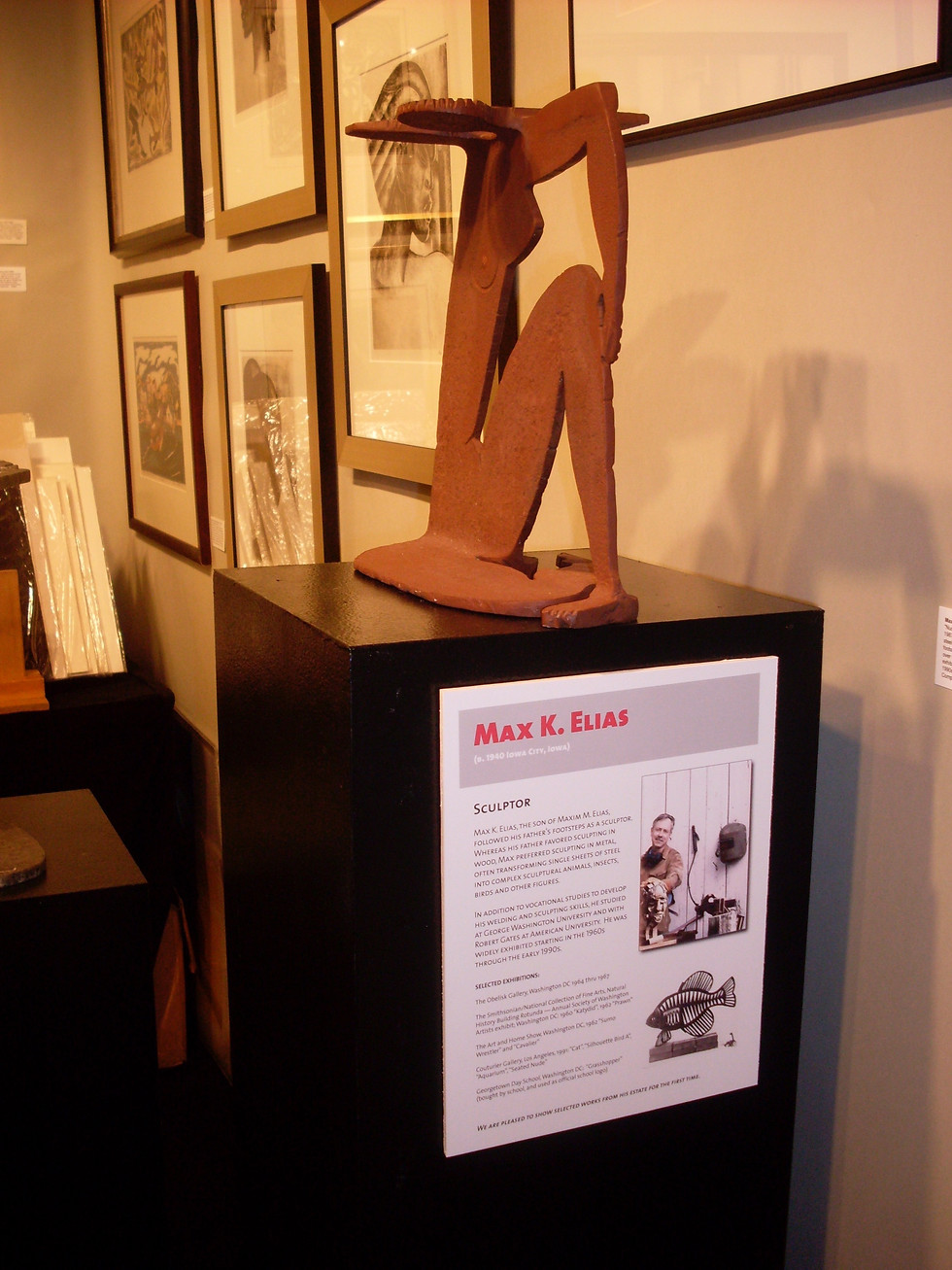 Thumbnail: Max K Elias sculpture: Female I-beam Nude with Flat Pony Tail