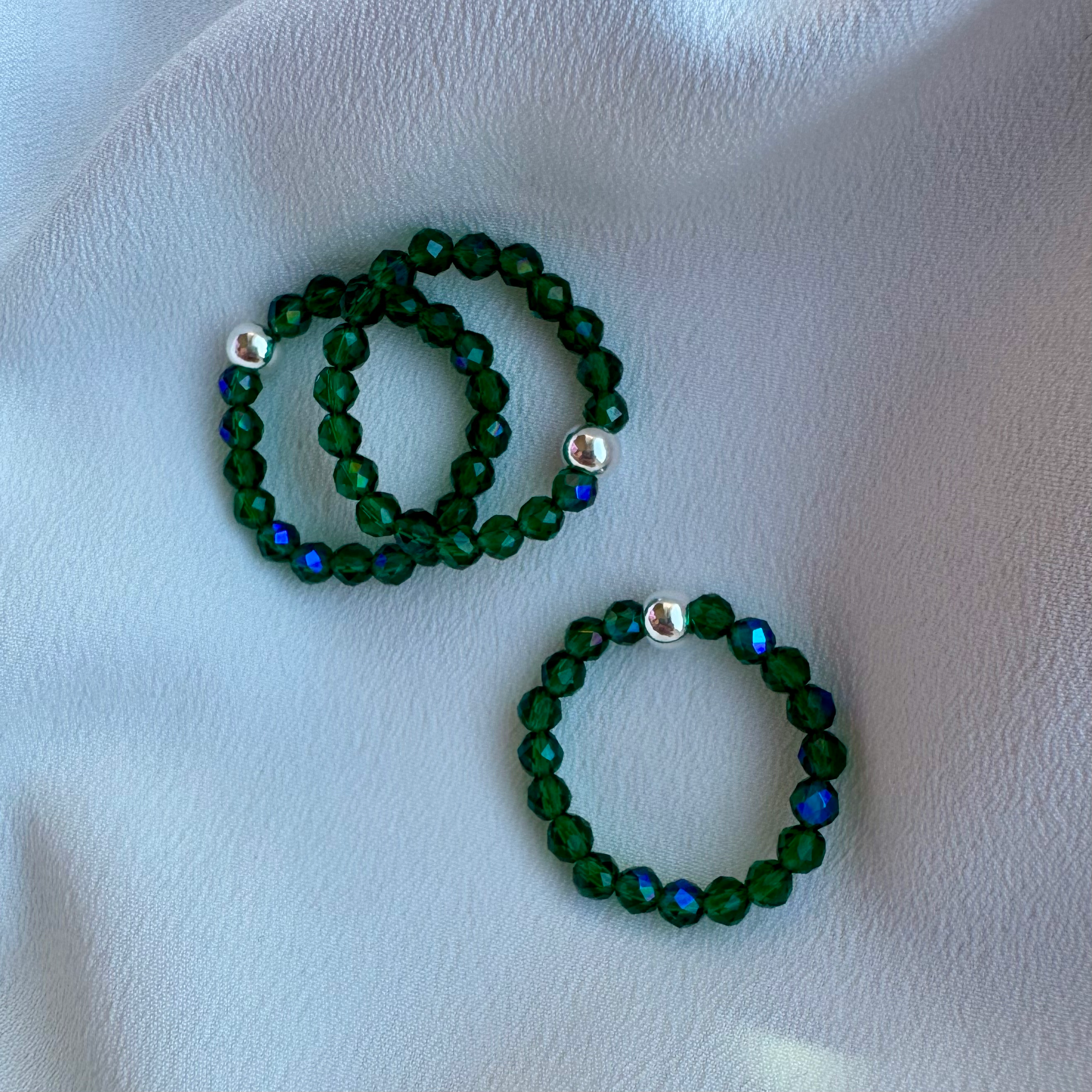 Prsteň Glow - blue emerald