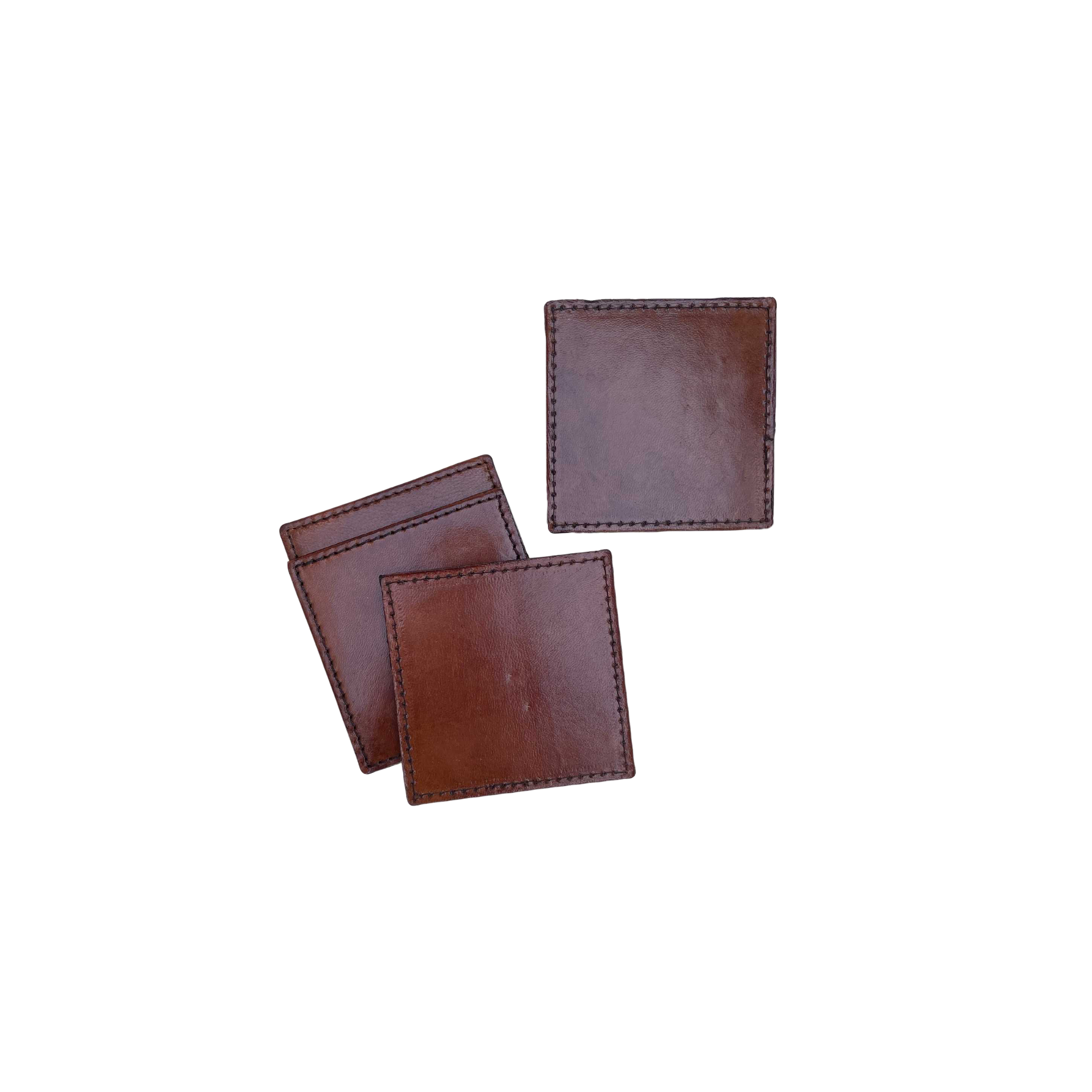 Juego de 4 posavasos de piel