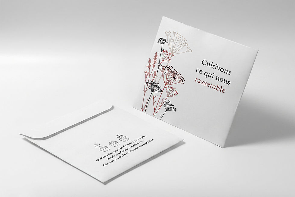 Herbier – sachet de graines entreprise à semer, fait main au Québec