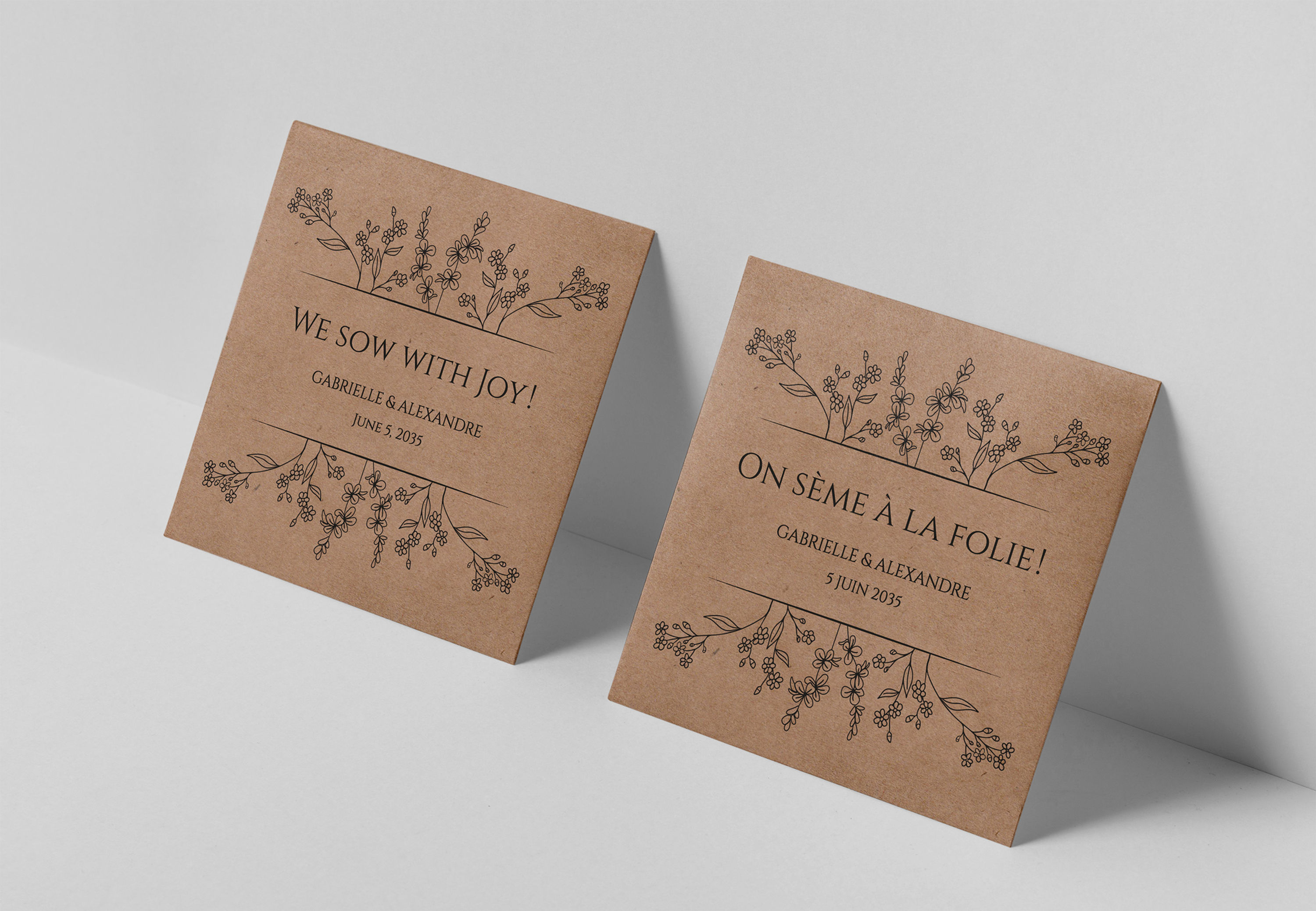 Custom Wedding seed favors