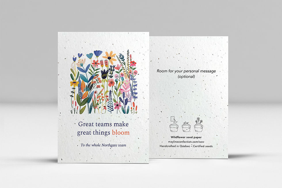 Foison – business plantable card in seed paper, handcrafted in Quebec