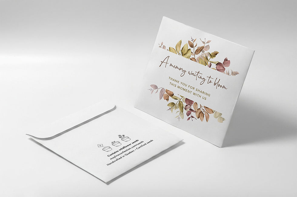 Sépia – wedding seed packet to sow, handcrafted in Quebec