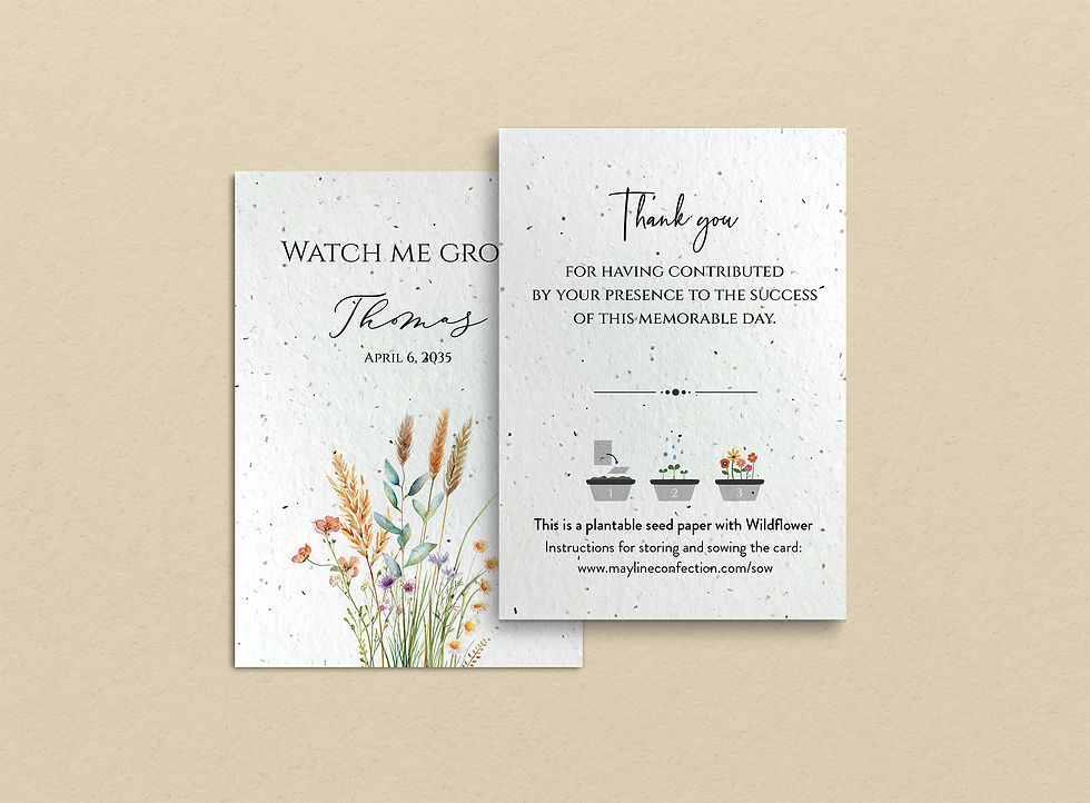 Miniature : Custom seed cards | Baby shower