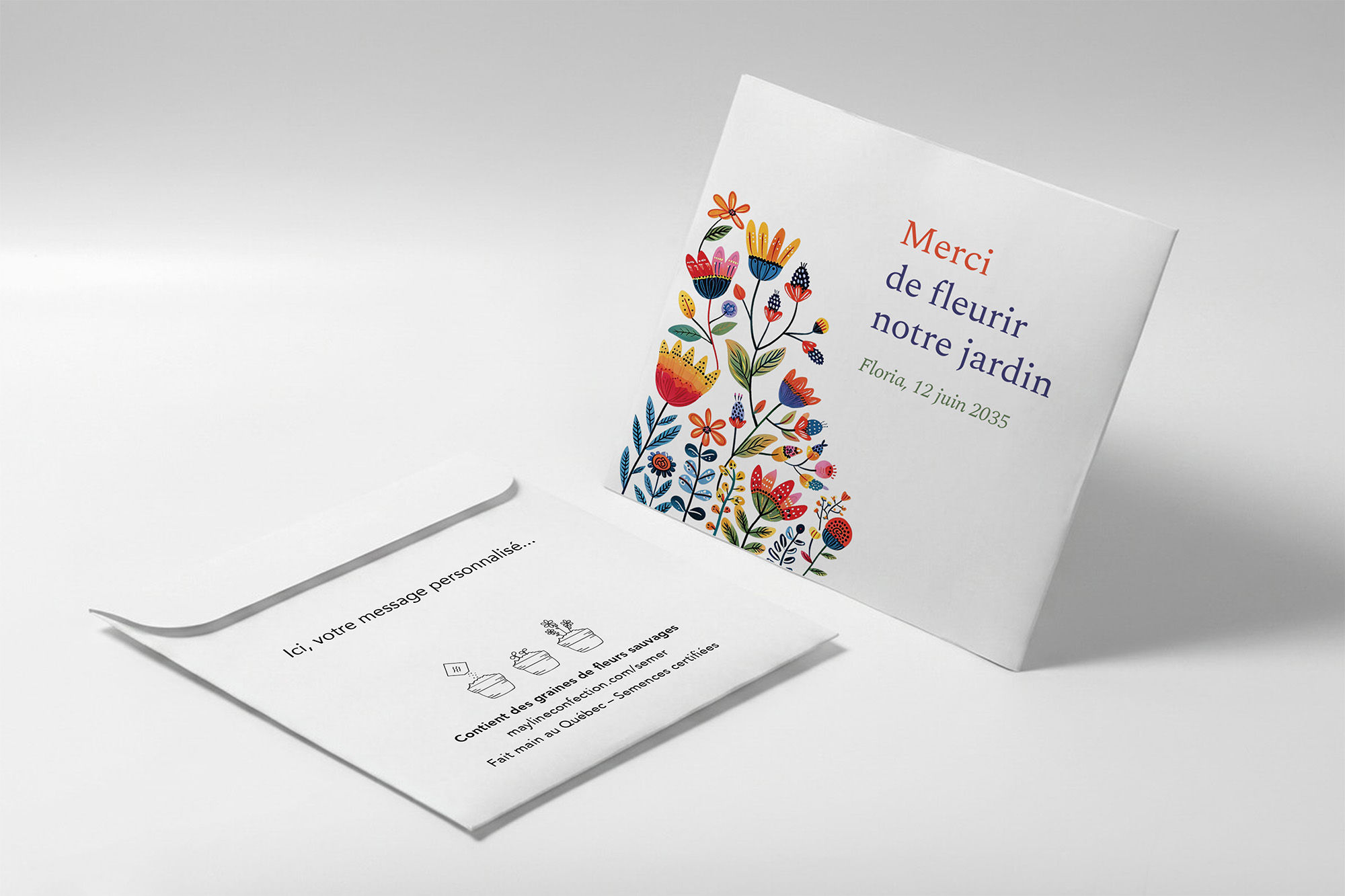 Fiesta – sachet de graines entreprise personnalisé à semer, fait main au Québec