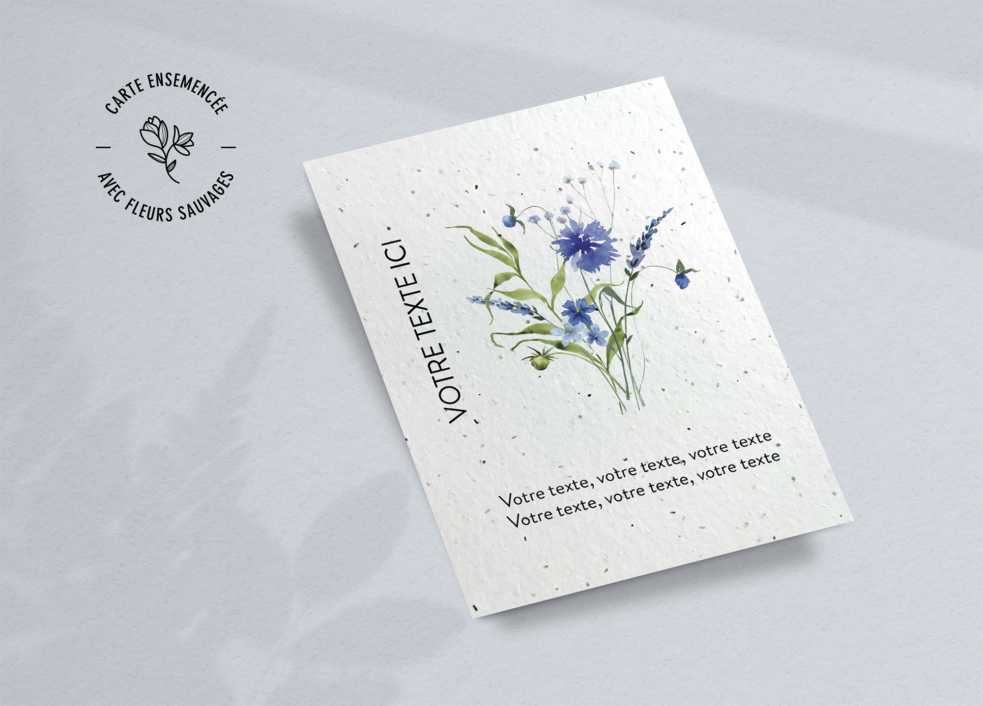 Cartes à semer personnalisables pour votre événement – papier ensemencé biodégradable