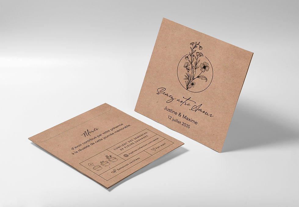 Sachets de graines personnalisés | Mariage