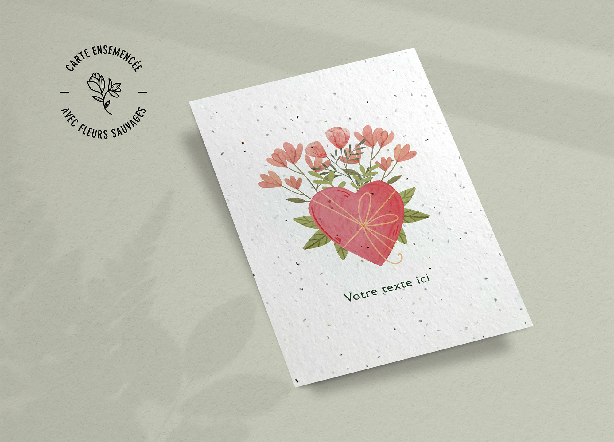 Cartes à semer personnalisables pour votre événement – papier ensemencé biodégradable